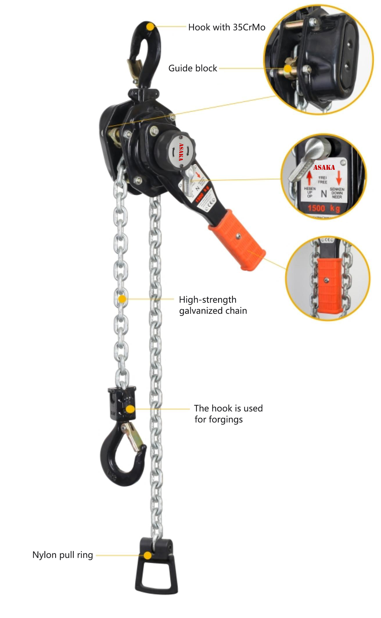 1.5 Ton lever hoist